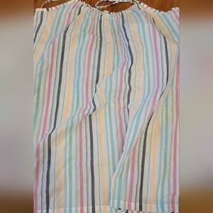 JENNI intimates White/Multicolored Striped Womens Sleepwear Nightgown